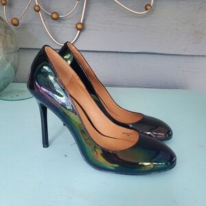 Banana Republic Iridescent Black-Green-Blue Stiletto Pumps 🧜‍♀️